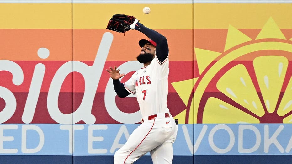Angels outfielder Jo Adell goes full Jose Canseco and gives up a home run off his head